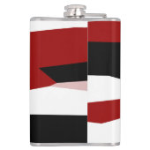 Rood zwart-wit abstract heupfles (Achterkant)