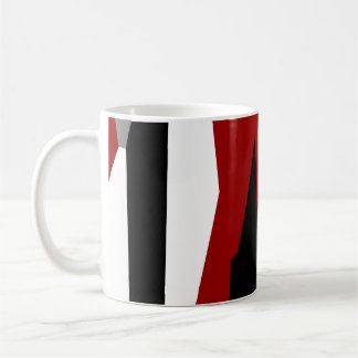 Rood zwart-wit abstract koffiemok