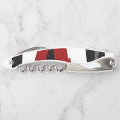 Rood zwart-wit abstract kurkentrekker (Achterkant)