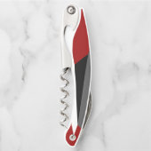 Rood zwart-wit abstract kurkentrekker (Voorkant)