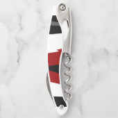 Rood zwart-wit abstract kurkentrekker (Achterkant)