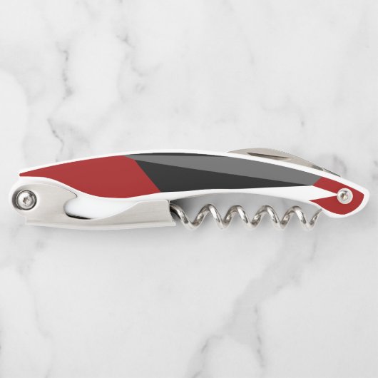 Rood zwart-wit abstract kurkentrekker (Voorkant)