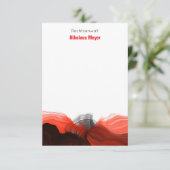Rood Zwart Wit abstract modern statement Informatiekaartje (Staand voorkant)