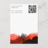 Rood Zwart Wit abstract modern statement Informatiekaartje (Achterkant)