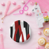 Rood zwart-wit abstract papieren kommen (Feest)