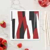 Rood zwart-wit abstract servet (Insitu)