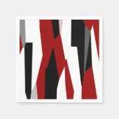 Rood zwart-wit abstract servet (Voorkant)
