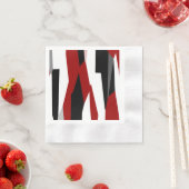 Rood zwart-wit abstract servet (Insitu)