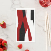 Rood zwart-wit abstract servet (Insitu)