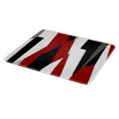 Rood zwart-wit abstract snijplank (Hoek)