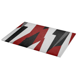 Rood zwart-wit abstract snijplank