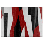 Rood zwart-wit abstract snijplank (Voorkant)