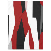 Rood zwart-wit abstract tafelkleed (Voorkant)