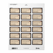 Rood & zwart Wit adres Etiket (Full Sheet)