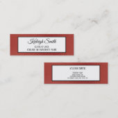 Rood zwart wit Afstuderen Naam Kaart invoegen Contactkaartje (Voorkant / Achterkant)