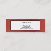 Rood zwart wit Afstuderen Naam Kaart invoegen Contactkaartje (Achterkant)