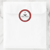 Rood Zwart Wit Bakkerij Zakelijke Stickers (Tas)