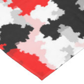 Rood Zwart Wit Camo Abstract Ontwerp Tafelkleed (Gekanteld)