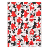 Rood Zwart Wit Camo Abstract Ontwerp Tafelkleed (Voorkant)