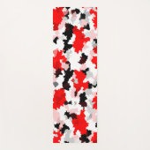 Rood Zwart Wit Camo Abstract Ontwerp Yogamat (Voorkant)