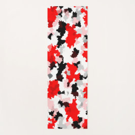 Rood Zwart Wit Camo Abstract Ontwerp Yogamat