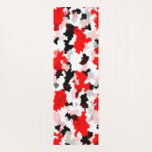 Rood Zwart Wit Camo Abstract Ontwerp Yogamat (Achterkant)
