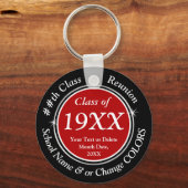 Rood, zwart, wit, CHEAP-klasse reünie-cadeautjes Sleutelhanger (Voorkant)