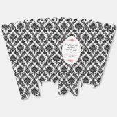  rood zwart & wit damast bruiloft bedankdoosjes (Ongevouwen)