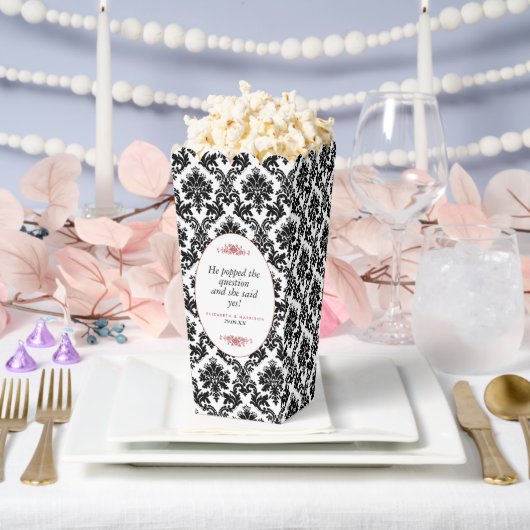  rood zwart & wit damast bruiloft bedankdoosjes (Huwelijk)