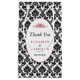  Rood, Zwart & Wit Damast bruiloft gunst Klein Cadeauzakje