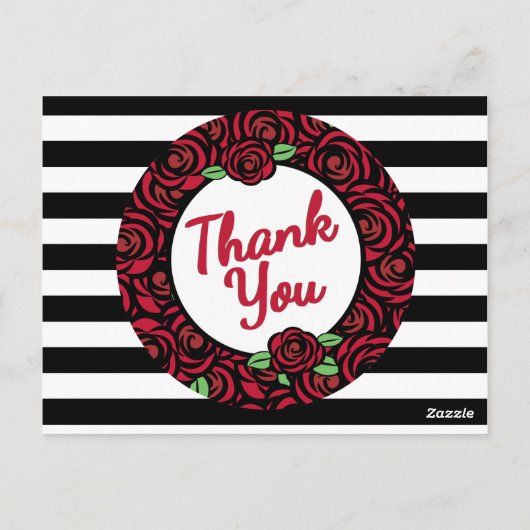 Rood, zwart, wit, dank je wel kaarten (Achterkant)