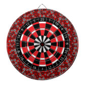 Rood zwart-wit dartboard dartbord (Voorkant)