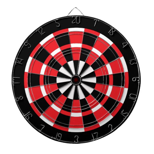 Rood zwart-wit dartboard dartbord (Voorkant)