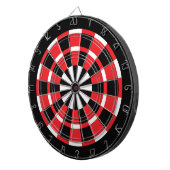 Rood zwart-wit dartboard dartbord (Voorkant Rechts)