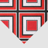 Rood Zwart Wit Diamant Geometrisch Tissuepapier (Detail)