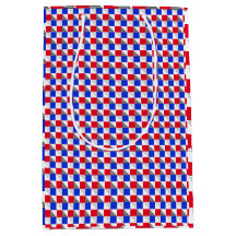 Rood zwart wit en blauw geometrisch patroon esthet