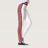 Rood Zwart Wit Fitness Verslaafde Leggings (Rechts)