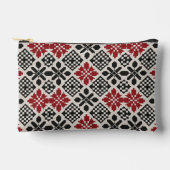 Rood Zwart Wit Geometrisch Folk Patroon Etui (Voorkant)