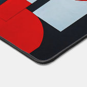 Rood Zwart Wit Geometrisch Modern Kantoormeubilair Bureaumat (Hoek)