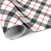 Rood zwart-wit geplakt geleidepapier cadeaupapier (Rol Hoek)