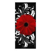 Rood, Zwart, Wit Gerbera Daisy Menu, Programma (Achterkant)
