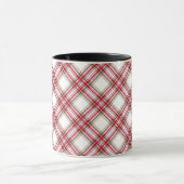 Rood zwart wit geruit mok (Midden)
