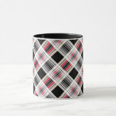 Rood zwart wit geruit mok (Midden)