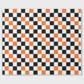 Rood Zwart Wit Geruit Patroonontwerp  Cadeaupapier (Vlak)