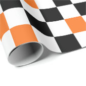 Rood Zwart Wit Geruit Patroonontwerp  Cadeaupapier (Rol Hoek)