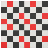 Rood Zwart Wit Geruit Patroonontwerp Stof (Swatch)