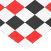 Rood Zwart Wit Geruit Patroonontwerp Tafelkleed (Gekanteld)