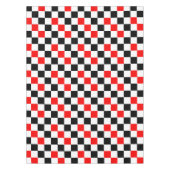 Rood Zwart Wit Geruit Patroonontwerp Tafelkleed (Voorkant)