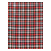 Rood Zwart Wit Geruit Schotse Plaid Patroon Design Tafelkleed (Voorkant)