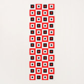 Rood Zwart Wit Geruit Vierkant Patroonontwerp Yogamat (Achterkant)